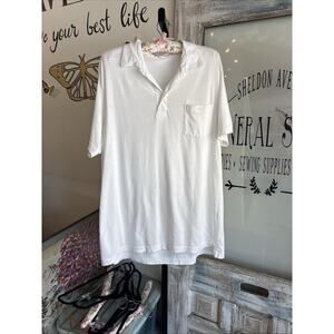 Peter Miller Men’s White Polo Size Medium